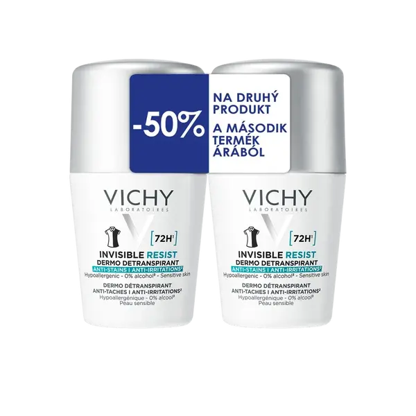 LA ROCHE-POSAY Vichy Invisible Resist 72h Antiperspirant unisex 2 x 50 ml