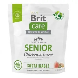 Brit Care Dog Sustainable Senior Chicken & Insect 1 kg | Granule pre psov