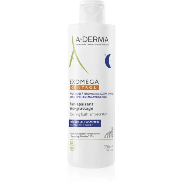 A-Derma Exomega Control Soothing Bath Anti-Scratch upokojujúci kúpeľ proti podráždeniu a svrbeniu pokožky 200 ml