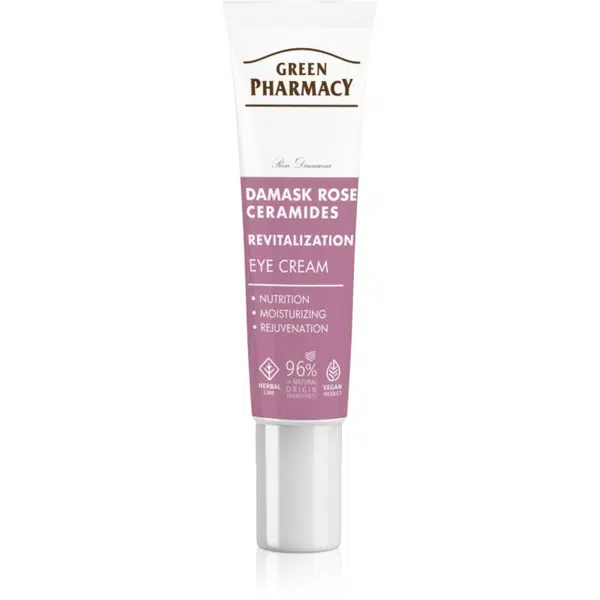 Green Pharmacy Damask Rose & Ceramides Eye Cream revitalizačný očný krém 15 ml