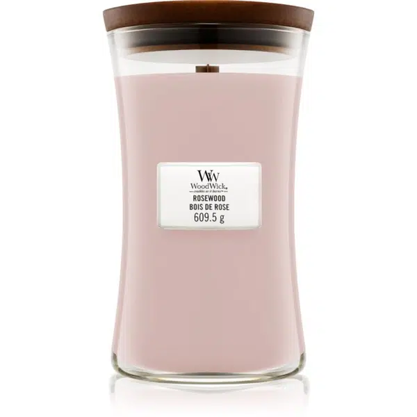 Woodwick Rosewood vonná sviečka s dreveným knotom 609.5 g