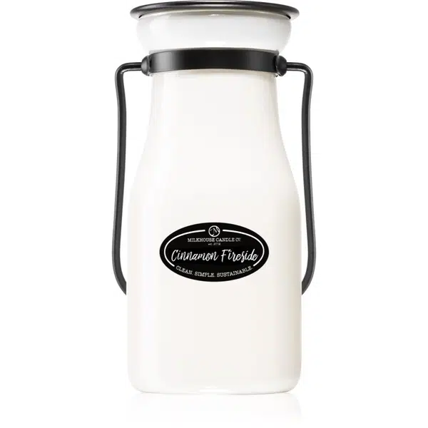 Milkhouse Candle Co. Creamery Cinnamon Fireside vonná sviečka Milkbottle 227 g