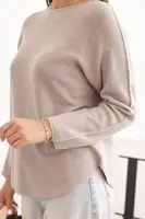 Kesi Włoski Dámsky sveter z viskózy s dlhým rukávom a okrúhlym výstrihom fango