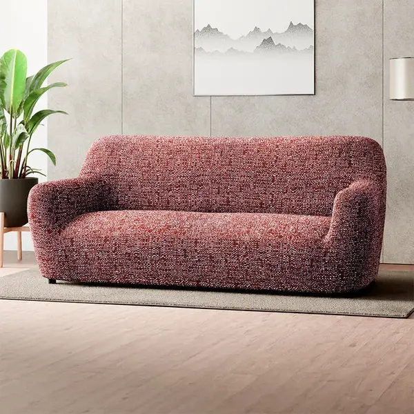 Bielastické poťahy GLORIA vínová trojkreslo (š. 170 - 220 cm)