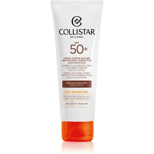 Collistar Sun Corrective Protection Body Cream Specific Zones SPF 50+ intenzívny samoopaľovací krém proti pigmentovým škvrnám 100 ml