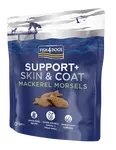 FISH4DOGS Pamlsky pre psov na podporu kože a srsti s kúskami makrely 225 g