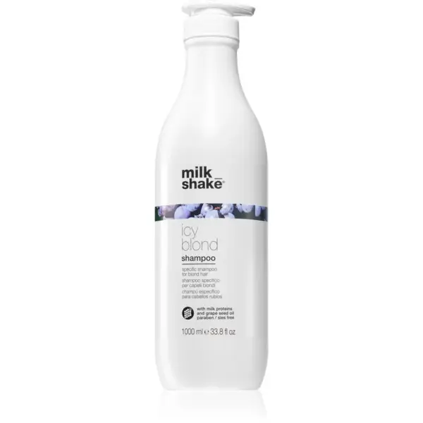 milk_shake® Icy Blond Shampoo šampón neutralizujúci žlté tóny pre blond vlasy 1000 ml