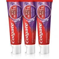 Colgate Max White Purple Reveal osviežujúca zubná pasta 3x75 ml