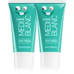 MEDIBLANC JUNIOR Mint fresh detská zubná pasta 2x50 ml