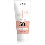 Naif Baby & Kids Mineral Sunscreen SPF 50 ochranný krém na opaľovanie pre bábätká a deti SPF 50 100 ml