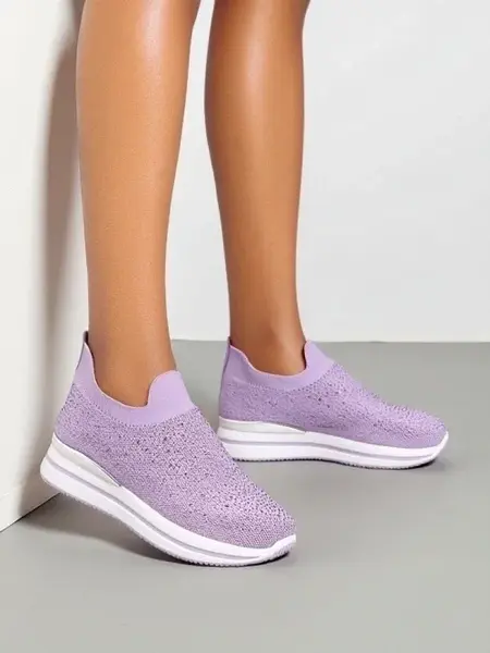 Resti Slip-on women's sports shoes with rhinestones Adeq