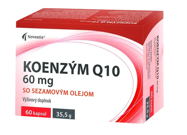 NOVENTIS Koenzým Q 10 60 mg so sezamovým olejom 60 kapsúl