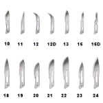 SURGEON Skalpelové čepielky č.24 sterilné 100 ks