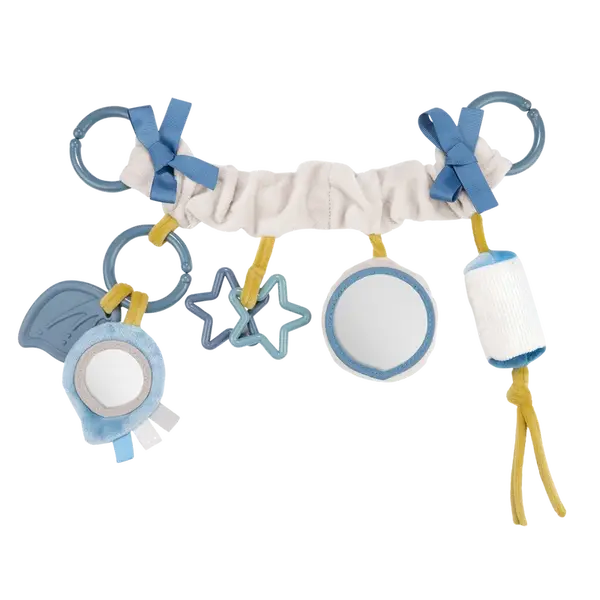 CANPOL BABIES Závesná hračka na kočík/autosedačku Pastel friends sivá