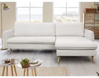 Rohová sedačka Salma, krémová látka, univerzálna pravá/ľavá%