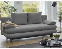 Rozkladacia pohovka Bert, stredne šedá štrukturovaná látka%