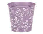 Obal na kvetináč fialový s bielymi ružami, 15,7 cm%