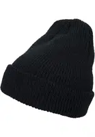 Long knitted beanie black