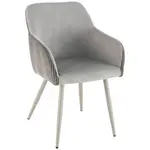 Livetastic ŽIDLE S PODRUČKAMI, železo, manšestr, vzhled lnu, šedá