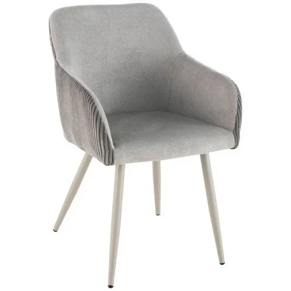 Livetastic ŽIDLE S PODRUČKAMI, železo, manšestr, vzhled lnu, šedá