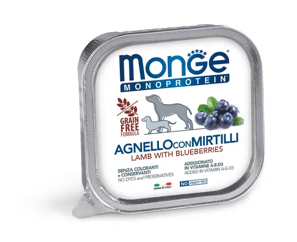 Monge Dog Monoprotein Fruits paté - jahňacina a čučoriedky 150 g