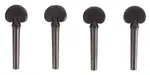 Dowina Violin Pegs Ebony Set Heart 4/4
