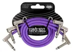 Ernie Ball Flex Patch Cable 12" Purple 3-Pack