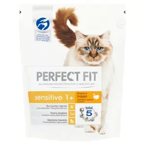 Perfect Fit Sensitive 1+ krmivo pre mačky s morčacím mäsom 1,4 kg