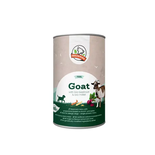 Farkaskonyha BIO kozie parené menu pre psov 800 g