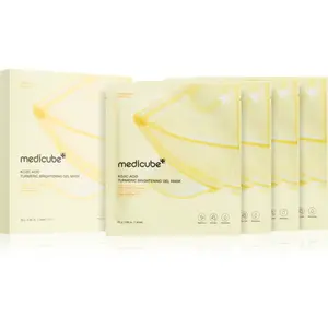 Medicube Kojic Acid Turmeric Brightening Gel Mask hydratační a rozjasňující maska s gelovou texturou 4 ks