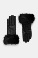 Kožené rukavice Barbour dámské, černá barva, LGL0043