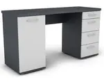 Psací stůl Walter, grafitově šedý/bílý