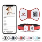 PawView chytrá známka pro psy pánský motýlek - červená