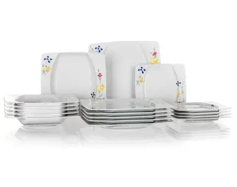 Sada talířů  (18 dílů) Eye, květinový motiv