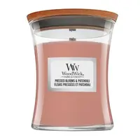 Woodwick Pressed Blooms & Patchouli vonná svíčka 275 g