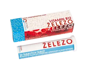 ROSEN Železo + B12 20 šumivých tablet