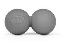 Silikonová masážní koule 63mm dvojitá - šedá