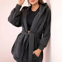 Insulated raincoat with graphite waist tie