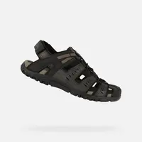 Black Men's Sandals Geox Strada - Men's
