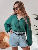 Dámske rifľové šortky s pásom SHORT LOVER