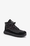Insulated men's winter boots lace-up Progress black