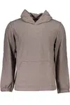 CALVIN KLEIN MEN'S BROWN ZIPLESS SWEATSHIRT