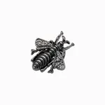 Ombre Decorative metal bee pin - black