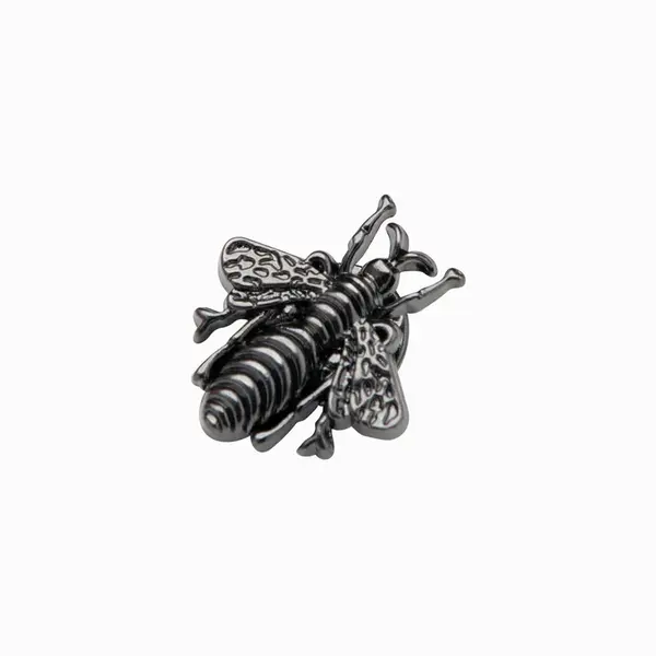 Ombre Decorative metal bee pin - black