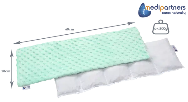 Medi Partners Thermophor with cherry seeds large 20x60 – 5 chambers Minky – Mint