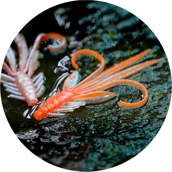 Redbass gumová nástraha nymfa orange/silver uv - xl 130 mm