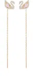 Swarovski Bronzové labutí náušnice 2v1 Dazzling Swan 5469990
