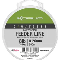 Korum vlasec limitless low stretch feeder line 300 m - 0,26 mm 3,6 kg