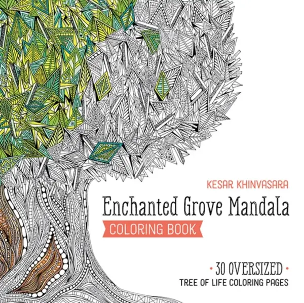 Enchanted Grove Mandala Coloring Book - Kesar Khinvasara