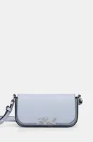 Kožená kabelka Karl Lagerfeld K/SIGNATURE modrá barva, A1W30039